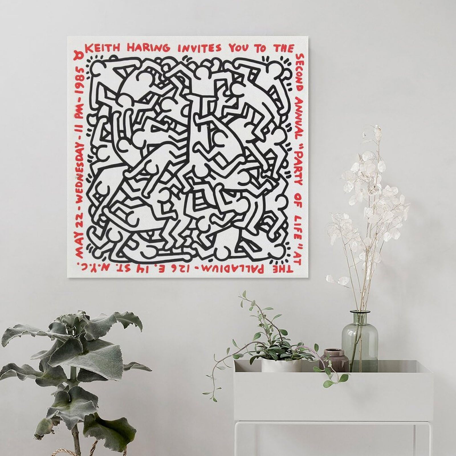 額縁付き] キース・ヘリング「Untitled」アートポスター